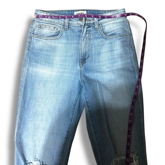 L'AGENCE High Line High Rise Skinny in Fade Out Size 27 Light Wash Distressed - Picture 8 of 12